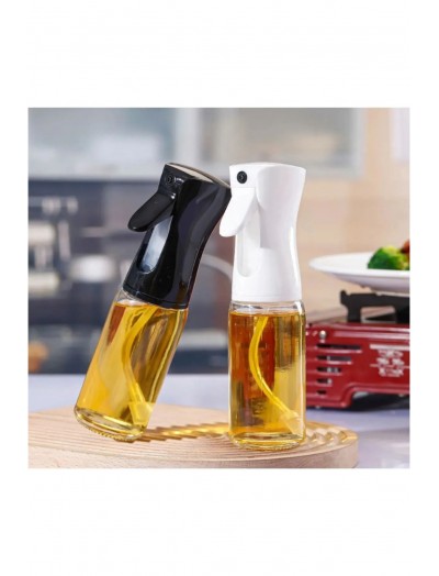 2 Adet Siyah-Beyaz Sprey Cam Yağdanlık Airfryer Fritöz Sirke Zeytinyağ Püskürtücü Fısfıs 250 ml