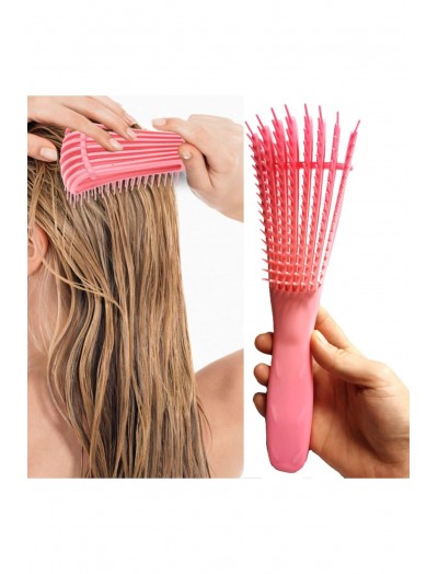 Yeni Nesil Dolaşık Saç Açma Tarama Fırçası Ahtapot Dizayn Esnek Diş Kıvırcık Saç