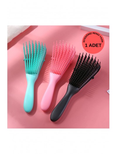 Yüksek Kalite Kafa Derisi Masajlı Ahtapot Tarak-Kadın Karışık Saç Fırçası - İstediğiniz Rengi Yazın